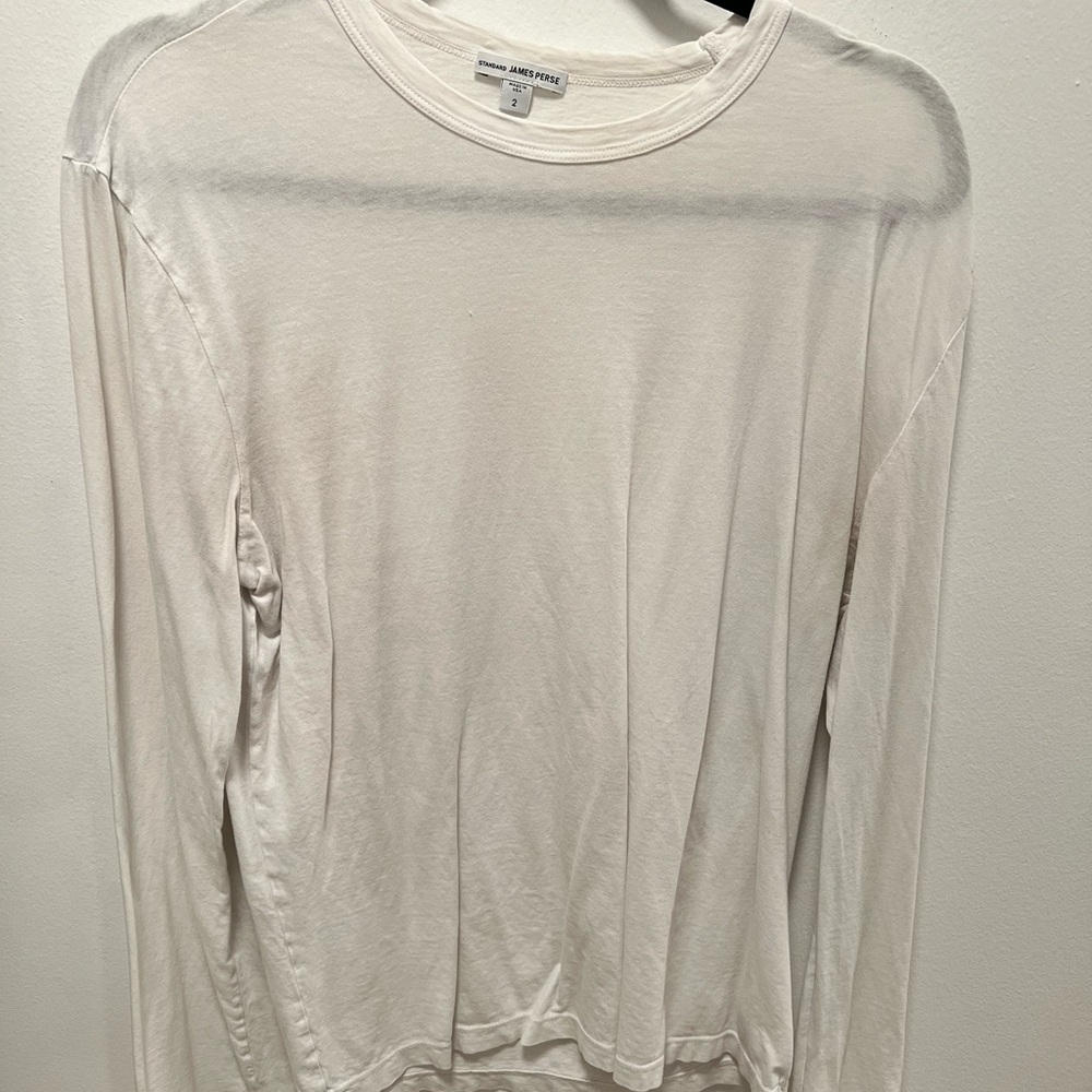 James Perse - Long Sleeve white t shirt - size 2 (M)